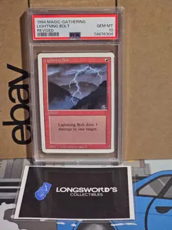 MTG - Lightning Bolt - Revised - PSA 10 Graded - Magic the Gathering - Image 1