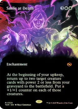 MTG ** FOIL ** Smile at Death (Borderless) - M 0329 - Tarkir: Dragonstorm - Image 1