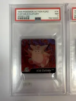 PSA 7 and 8 Graded Pokemon Card Lot 1999 Action Flipz - Image 2