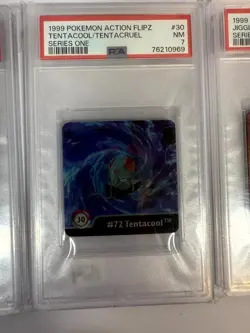 PSA 7 and 8 Graded Pokemon Card Lot 1999 Action Flipz - Image 3