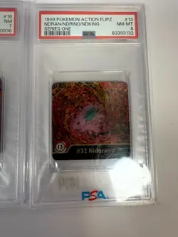 PSA 7 and 8 Graded Pokemon Card Lot 1999 Action Flipz - Image 5