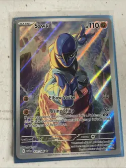 Pokemon TCG: 130/086 Sawk Scarlet & Violet White Flare Illustration Rare - Image 1
