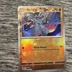 Riolu 50/131 Pokemon TCG S&V Prismatic Evolutions Masterball Common Holo NM - Image 1