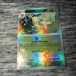Pokemon TCG Leafeon 005/131 Master Ball Reverse Holo S&V Prismatic Evolutions NM - Image 1
