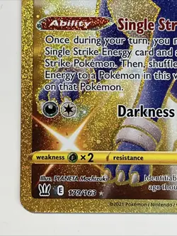 Pokemon TCG Houndoom 179/163 Gold Secret Holo Rare Battle Styles Full Art - Image 4