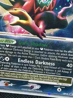Pokemon TCG Darkrai LV.X DP19 Black Star Promo Holo (scratched) MP - Image 2