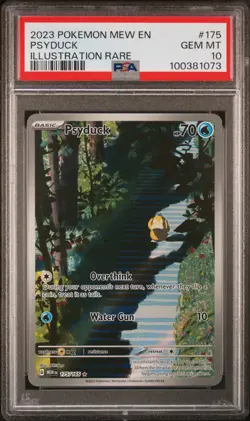 2023 POKEMON MEW EN-151 ILLUSTRATION RARE #175 PSYDUCK PSA 10 - Image 1