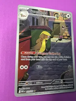 Gumshoos 153/132 ME: Mega Evolution Illustration Rare Pokemon TCG NM/M - Image 4