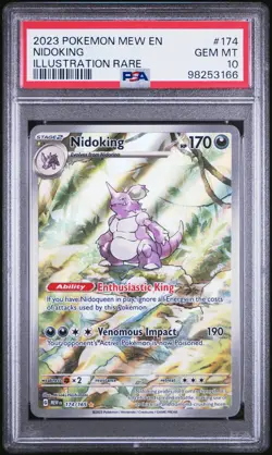 2023 POKEMON MEW EN-151 ILLUSTRATION RARE #174 NIDOKING PSA 10 - Image 1