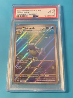 2023 Pokemon Wartortle Illustration Rare #171 PSA 8 NM-MT | SV151 Mew Set 🐢✨ - Image 1