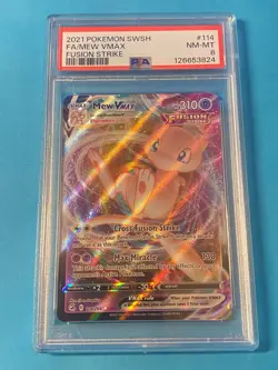 2021 Pokemon Mew VMAX Full Art #114 PSA 8 NM-MT | Fusion Strike FA ✨ - Image 1