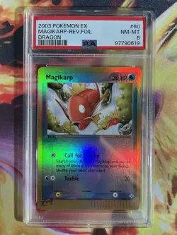PSA 8 Magikarp 60/97 Reverse Holo EX Dragon 2003 Pokemon TCG - Image 1