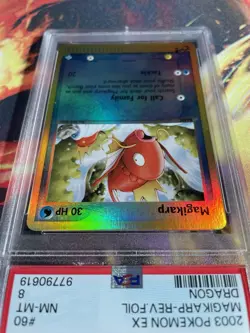 PSA 8 Magikarp 60/97 Reverse Holo EX Dragon 2003 Pokemon TCG - Image 3