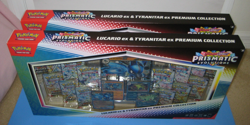 POKEMON PRISMATIC EVOLUTIONS LUCARIO TYRANITAR 2 BOXES PREMIUM COLLECTION BOX - Image 2