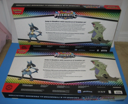 POKEMON PRISMATIC EVOLUTIONS LUCARIO TYRANITAR 2 BOXES PREMIUM COLLECTION BOX - Image 3