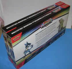 POKEMON PRISMATIC EVOLUTIONS LUCARIO TYRANITAR 2 BOXES PREMIUM COLLECTION BOX - Image 4