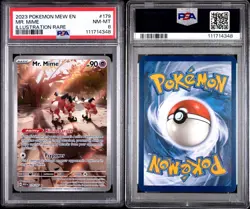 PSA 8 Pokemon Mr. Mime 179/165 MEW EN-151 Illustration Rare Holo - Image 3