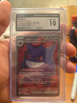 2024 Pokemon Temporal Forces Gengar Ex Ultra Rare Holo #193 CGC 10 - Image 1