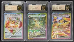 Lot (9) Pokemon JPN SV8a Terastal Fest Eevee Evolution SAR Set CGC 10 PRISTINE - Image 3