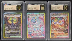 Lot (9) Pokemon JPN SV8a Terastal Fest Eevee Evolution SAR Set CGC 10 PRISTINE - Image 4