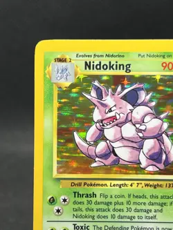 Pokemon TCG Base Set Nidoking Holo Rare 11/102 Vintage WOTC LP - Image 2