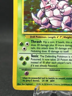 Pokemon TCG Base Set Nidoking Holo Rare 11/102 Vintage WOTC LP - Image 5
