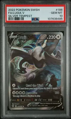 PSA 10 Lugia V 186/195 Alternate Art Silver Tempest POKEMON English Gem - Image 1