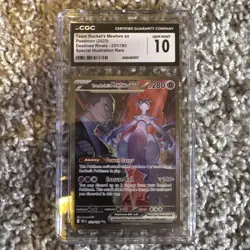 CGC 10 Gem Mint Team Rocket's Mewtwo EX 231/182 Pokemon Destined Rivals SIR - Image 1