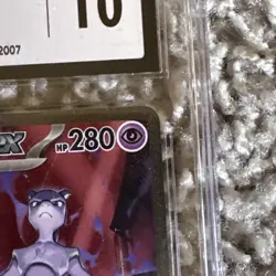 CGC 10 Gem Mint Team Rocket's Mewtwo EX 231/182 Pokemon Destined Rivals SIR - Image 3