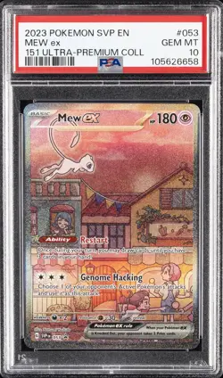 2023 POKEMON SVP EN-SV BLACK STAR PROMO 151 ULTRA-PREM COLL #053 MEW EX PSA 10 - Image 1
