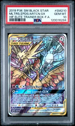 2019 POKEMON SM BLACK STAR PROMO SM210 MOLTRES & ZAPDOS & ARTICUNO PSA 10 - Image 1
