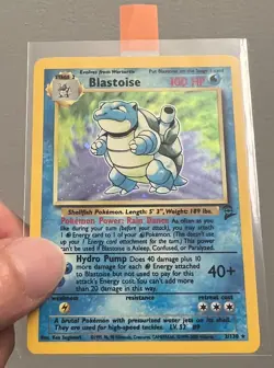 Base Set 2 Blastoise 002/130 Holo Raw Excellent Condition 2000 Pokemon TCG - Image 2