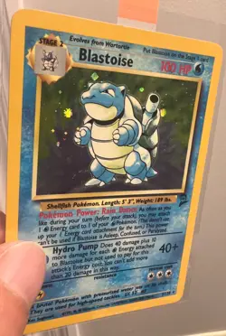 Base Set 2 Blastoise 002/130 Holo Raw Excellent Condition 2000 Pokemon TCG - Image 3