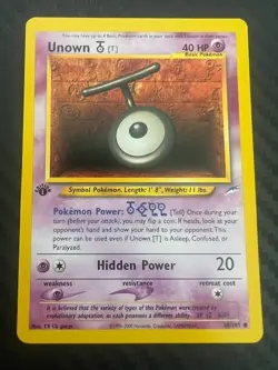 Pokemon TCG Neo Destiny 1st Edition Unown T 88/105 Regular MP - Image 1