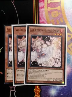 3x Ash Blossom & Joyous Spring - Common - (Unlimited Misprint) - SDWD EN017- NM - Image 1