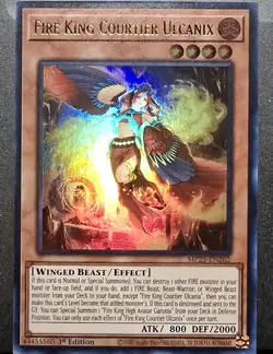 Yu-Gi-Oh! TCG MP25 EN262 Fire King Courtier Ulcanix Ultra Rare Holo 1st Edition - Image 1