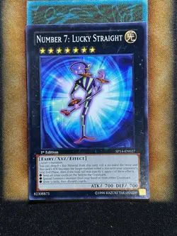 Yugioh Number 7: Lucky Straight SP14-EN027 Common 1st Ed NM - Image 1