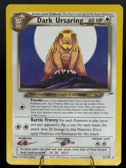 Neo Destiny Dark Ursaring Card 21/105 Unlimited Edition Regular - Image 1