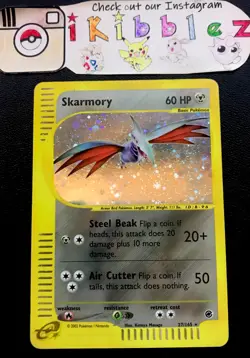 Skarmory 27/165 LP Holo Rare Vintage WoTC Pokemon Card. Free Tracked Shipping! - Image 1