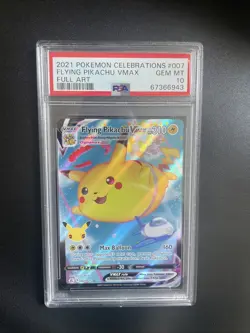 PSA 10 GEM MINT Flying Pikachu VMAX 007/025 FULL ART Pokemon Cards - Image 1