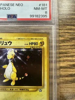 GRADED Ampharos 181 slab Neo Genesis 2000 PSA 8 Japanese Holo Rare POKEMON CARD - Image 5