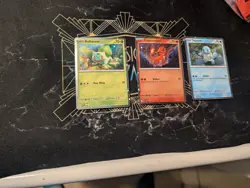 Pokemon 151 Poster Box Promo 3 Card Set Mint 46-48 Bulbasaur Charmander Squirtle - Image 1