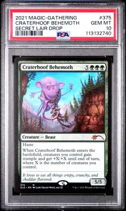MTG Craterhoof Behemoth 375 Secret Lair Drop - PSA 10 - Image 1