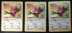 Jigglypuff 54/64 -Lot of 3 - Jungle Set - Vintage WoTC Pokemon Cards - Played - Image 1