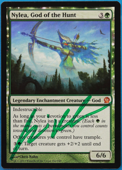Nylea, God of the Hunt Theros NM Green Mythic Rare SIGNED CARD (505006) ABUGames - Image 1