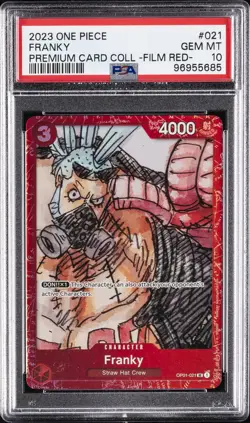 2023 ONE PIECE PREM CARD COLL -ONE PIECE FILM RED- #021 FRANKY PSA 10 - Image 1