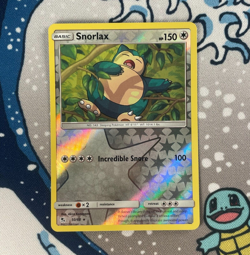 Snorlax 50/68 Reverse Holo Sun & Moon Hidden Fates Set Pokemon Card 2019 NM - Image 1