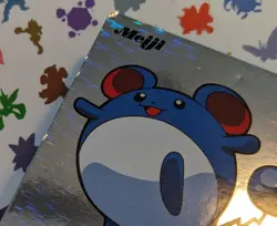Pokemon Marill Meiji Card Silver Foil 2001 Japanese Promo - Image 5