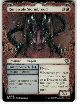 MTG | Runescale Stormbrood // Chilling Screech FOIL | (NM) Tarkir: Dragonstorm - Image 1