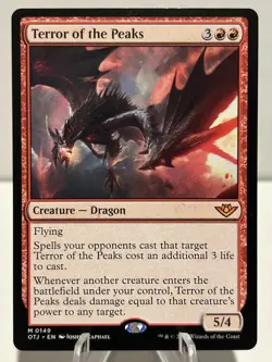 Terror of the Peaks 149 M Outlaws of Thunder Junction regular Near Mint MTG - Image 1